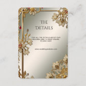 金ゴールド華美フローラフレーム詳細エンクロージャカード エンクロージャーカード (正面)