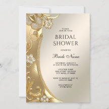 金ゴールド華美フローラブライダルシャワー