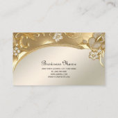 金ゴールド華美フローラ名刺 名刺 (裏面)