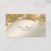 金ゴールド華美フローラ名刺 名刺 (正面)