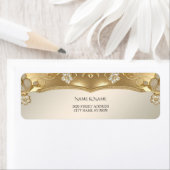 金ゴールド華美フローラ差出人住所ラベル ラベル (インサイチュ)