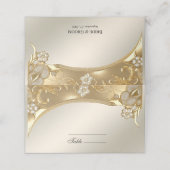 金ゴールド華美フローラ座席表 プレイスカード (外部開封)