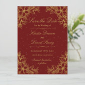 金ゴールド華美フローラ結婚式招待状 招待状 (スタンド正面)