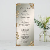 金ゴールド華美フローラ結婚式 プログラム (スタンド正面)