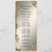 金ゴールド華美フローラ結婚式 プログラム (裏面)