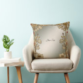 金ゴールド華美フローラ装飾用クッション クッション (椅子)