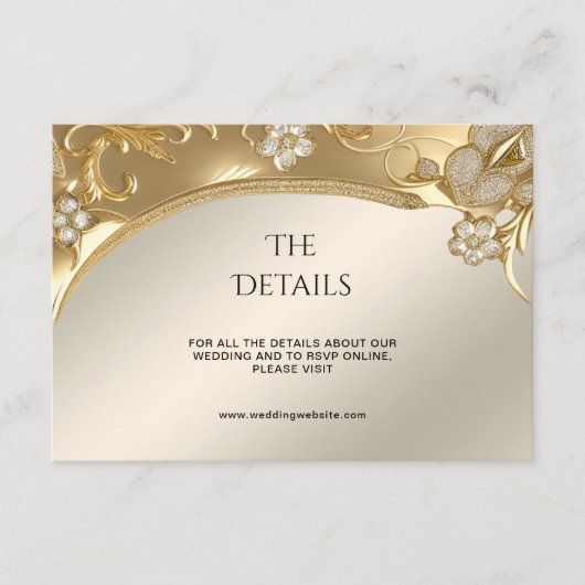 金ゴールド華美フローラ詳細エンクロージャカード エンクロージャーカード (正面)