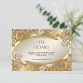 金ゴールド華美フローラ詳細エンクロージャカード エンクロージャーカード (スタンド正面)