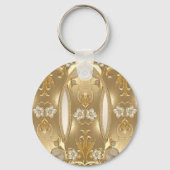 金ゴールド華美フローラ キーホルダー (裏面)