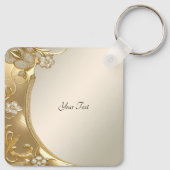 金ゴールド華美フローラ キーホルダー (裏面)