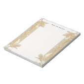 金ゴールド華美フローラ ノートパッド (回転)