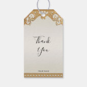 金ゴールド華美ホワイトパールギフトラベル ギフトタグ (裏面)