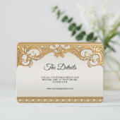 金ゴールド華美ホワイトパール詳細エンクロージャカード エンクロージャーカード (スタンド正面)