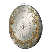 金ゴールド華美ホワイトフローラダッシュボード ダーツボード (正面右)