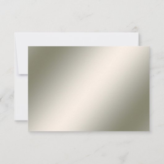 金ゴールド華美ホワイトフローラRSVPカード 出欠カード (裏面)