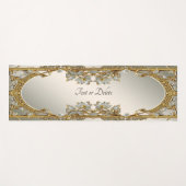 金ゴールド華美ホワイトヨガマット ヨガマット (正面(横))