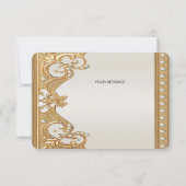 金ゴールド華美ホワイト真珠サンキューカード サンキューカード (裏面)