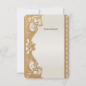 金ゴールド華美ホワイト真珠サンキューカード サンキューカード (裏面)