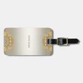 金ゴールド華美ラゲージタグ ラゲッジタグ (正面横)