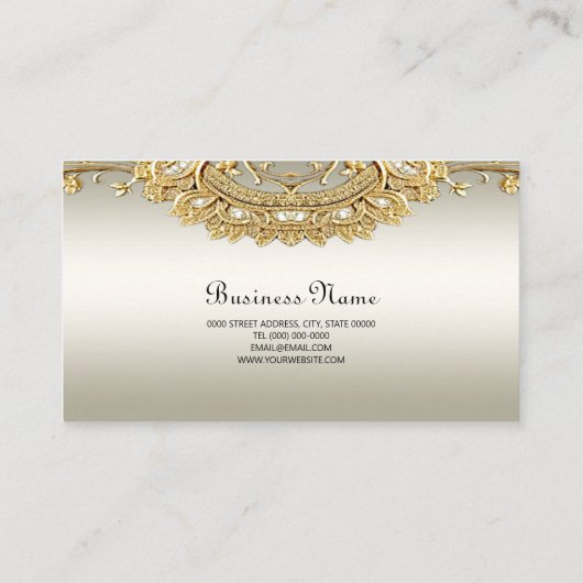 金ゴールド華美名刺 名刺 (裏面)