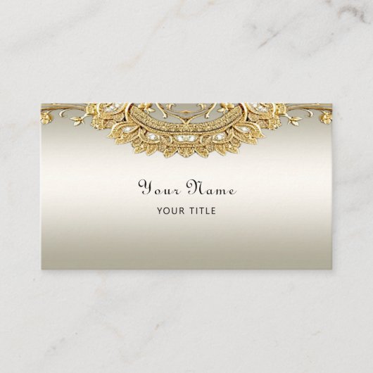 金ゴールド華美名刺 名刺 (正面)