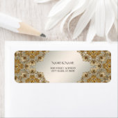 金ゴールド華美差出人住所ラベル ラベル (インサイチュ)