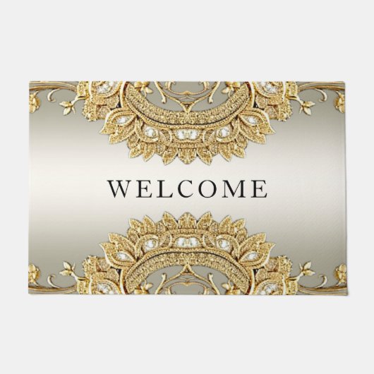 金ゴールド華美形式 ドアマット (正面)