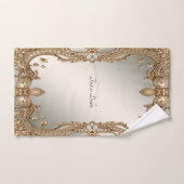 金ゴールド華美枠タオルセット バスタオルセット (ハンドタオル)