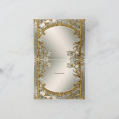 金ゴールド華美白フローラサンキューカード サンキューカード (内部)