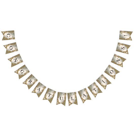 金ゴールド華美白フローラバンティング国旗 バンティングフラッグ (全)