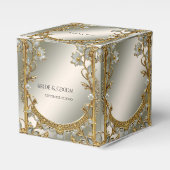 金ゴールド華美白フローラ優先ボックス フェイバーボックス (正面サイド)