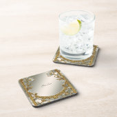 金ゴールド華美白フローラ懸命プラスチック塗装機 コースター (右側)