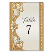 金ゴールド華美真珠の表番号 テーブルナンバー (正面)
