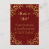 金ゴールド華美結婚の願い事 エンクロージャーカード (正面)