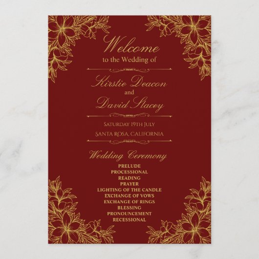 金ゴールド華美結婚フローラ プログラム (正面)