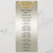 金ゴールド華美結婚式 プログラム (裏面)