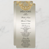 金ゴールド華美結婚式 プログラム (正面/裏面)