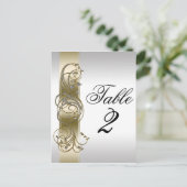 金ゴールド華美銀フォーマル表番号 ポストカード (スタンド正面)