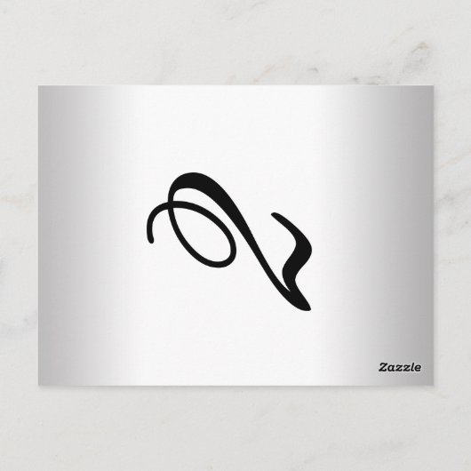 金ゴールド華美銀フォーマル表番号 ポストカード (裏面)