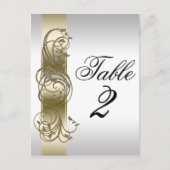 金ゴールド華美銀フォーマル表番号 ポストカード (正面)