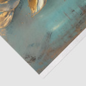 金ゴールド葉とターコイズ植物学ティッシュペーパー 薄葉紙 (詳細)