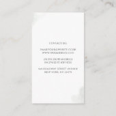 金ゴールド葉とユーカリプタスのエレガント緑モダン 名刺 (裏面)