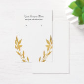 金ゴールド葉カスタムイヤリングカード (デスク)