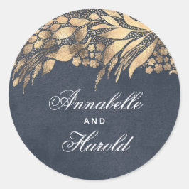 金ゴールド葉ガーデンビューティフルシール ラウンドシール