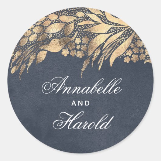 金ゴールド葉ガーデンビューティフルシール ラウンドシール (正面)