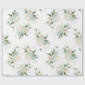 金ゴールド葉グリッターグリーンリーエレガントドリーミー ラッピングペーパー (フラット)