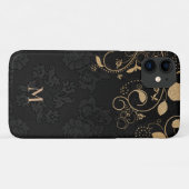 金ゴールド葉グリッター Case-Mate iPhoneケース (裏面(横))