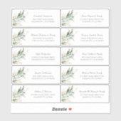 金ゴールド葉グリーゲスト名住所 シール (シート)