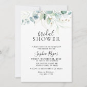 金ゴールド葉グリーブライダルシャワー 招待状 (正面)