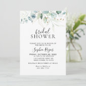 金ゴールド葉グリーブライダルシャワー 招待状 (スタンド正面)